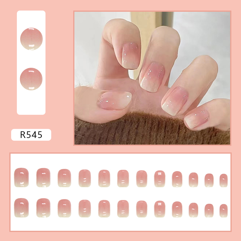 3D Kuku Palsu 24pcs FREE LEM Set DIY Instant Nail Art Fake Nails Bridal Wedding OPPAFUN Akrilik 2...