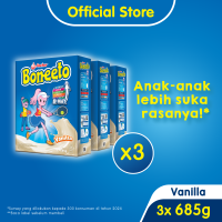 Boneeto Susu Bubuk Anak Sekolah Creamy Vanilla 685gr x3 - Nutrisi untuk Daya Pikir dan Tubuh Aktif Anak