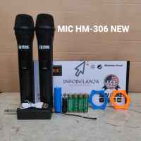 MIC New HM-306 HOMIC Professional Universal Wireless Microphone 220V/ 50Hz Mic Double Wireless Isi 2 Mic Original