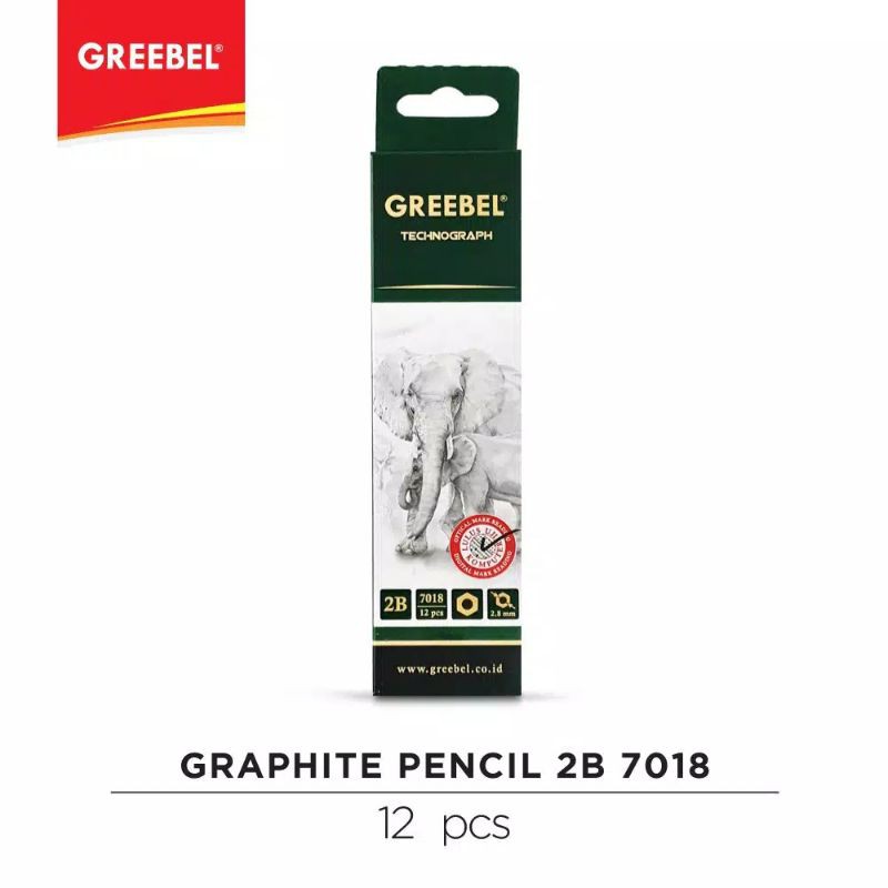 (12pc) pensil 2B FABER CASTEL atau GREEBEL/pencil 2b/pensil ujian