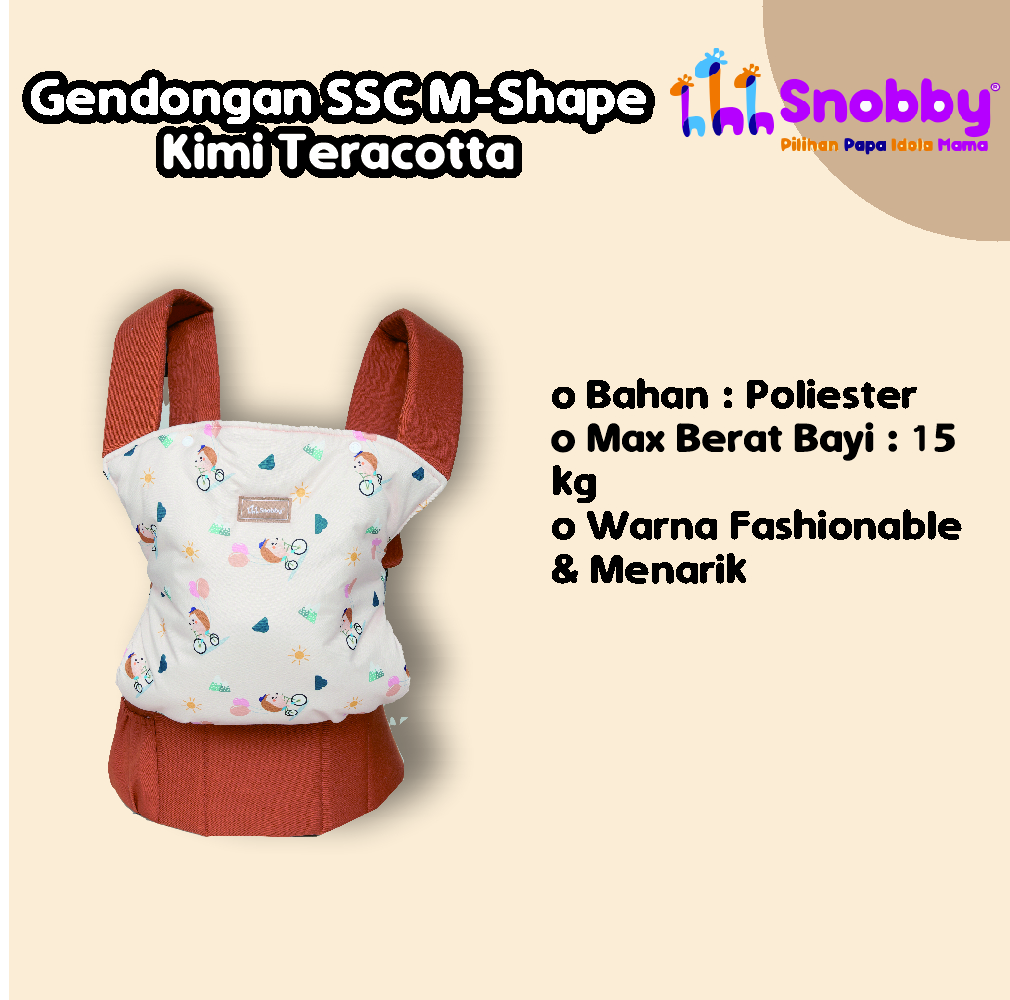SNOBBY Gendongan Bayi Ransel M-Shape All Series | Snobby Gendongan Bayi Depan SSC Emily Series