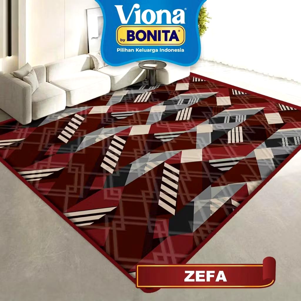 Karpet Busa Bonita Viona Ukuran 95x140 Bahan Lembut & Tidak Luntur ANTI Slip / Busa Tebal Dewasa Minimalis
