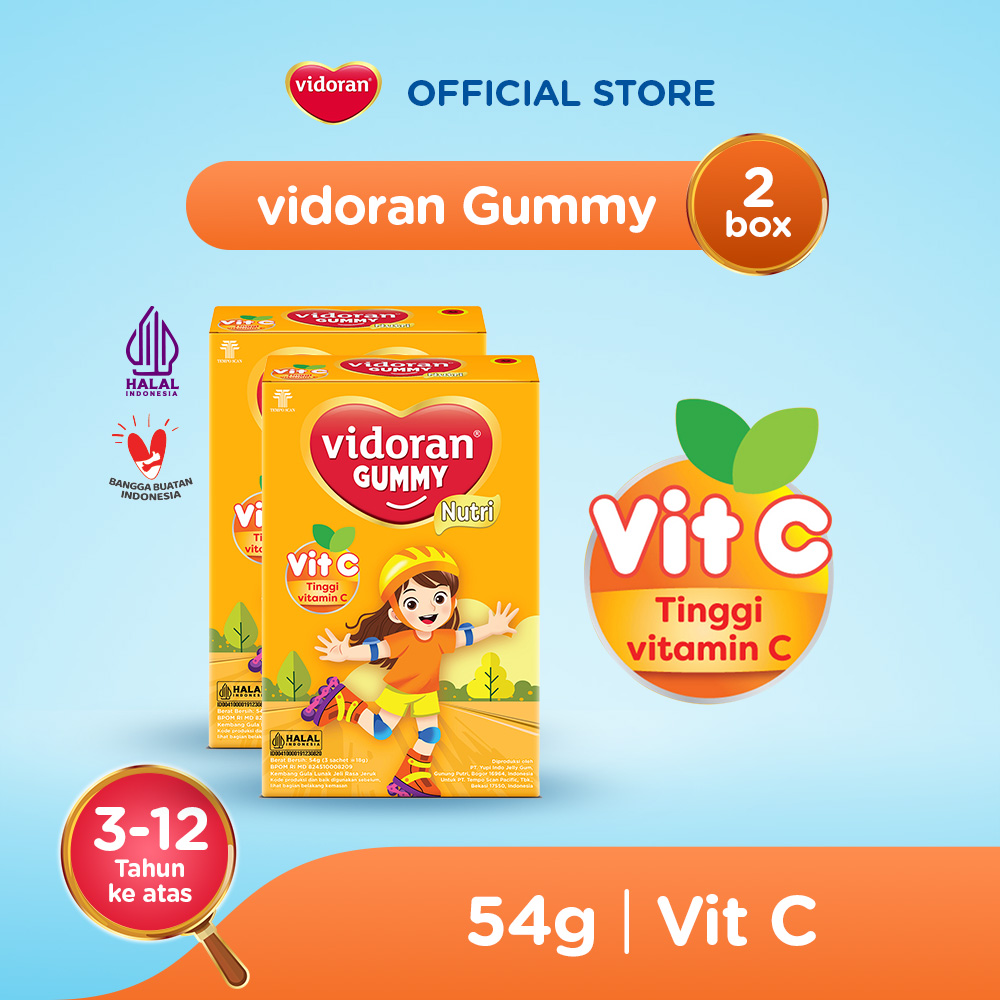 vidoran Gummy Vit C 54gr Vitamin Anak - 2 pcs (Exp : 05.2027)
