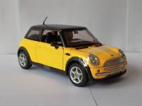 Diecast Mobil Mini Cooper Hatch Kuning Welly 1:24 mainan koleksi