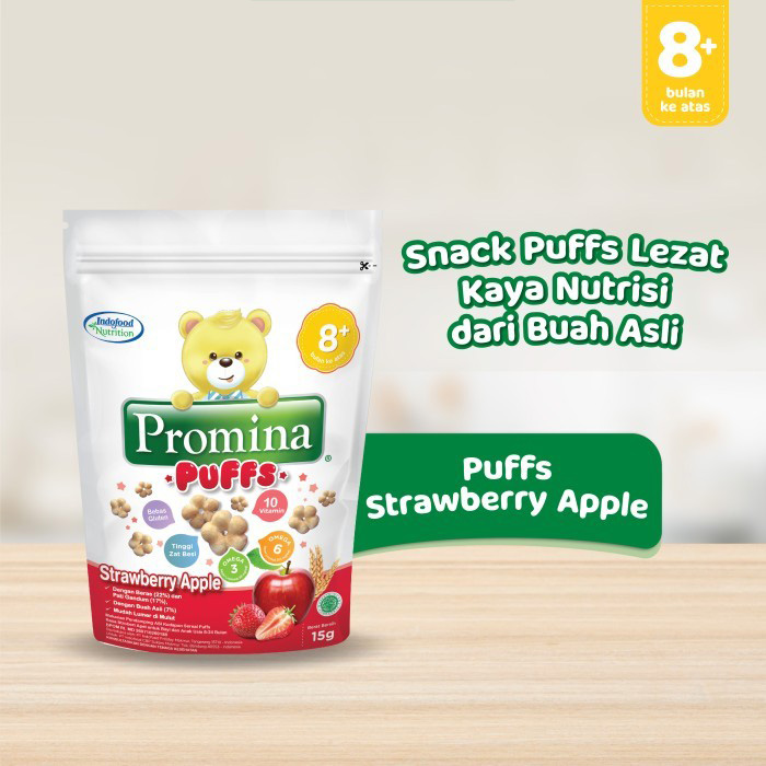 Promina Puffs Strawberry Apple 15gr - Snack Bayi