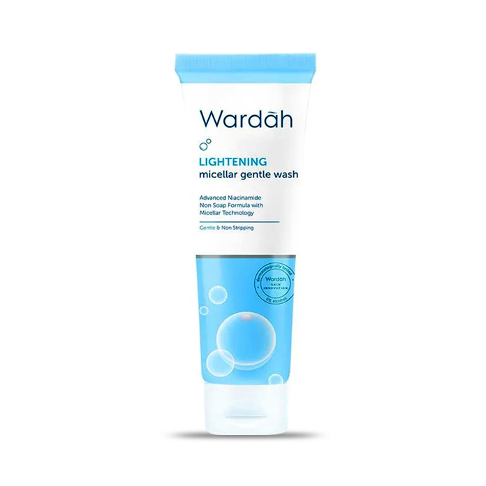 Wardah Lightening Micellar Gentle wash 50 ml/ 100 ml / Sabun wajah Kulit Sensitif / Pembersih wajah