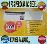 1 Pcs Kartu Perdana Indosat IM3 Ooredo Segel Prabayar Murah Exp Panjang Kuota 3GB