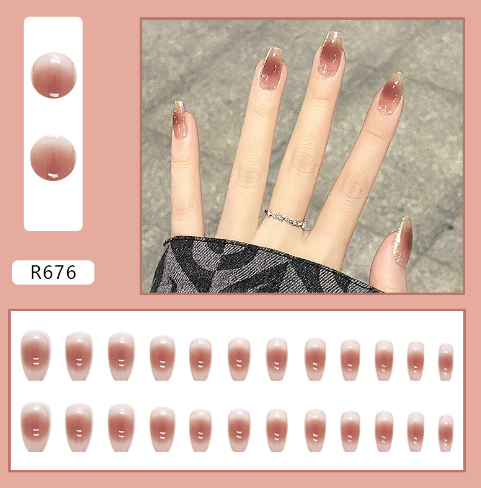 (PART 1) 3D Kuku Palsu Cantik 24 Pcs + FREE LEM Waterproof Fake Nail Art Korean Fashion Nail Set ...