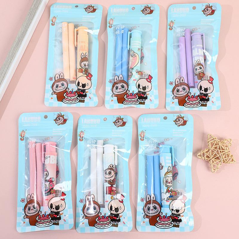 Penghapus Pensil Mekanik Sanrio 1 set / Hapusan Mekanik Lucu Motif Anak / Penghapus Mekanik Bonus Refill