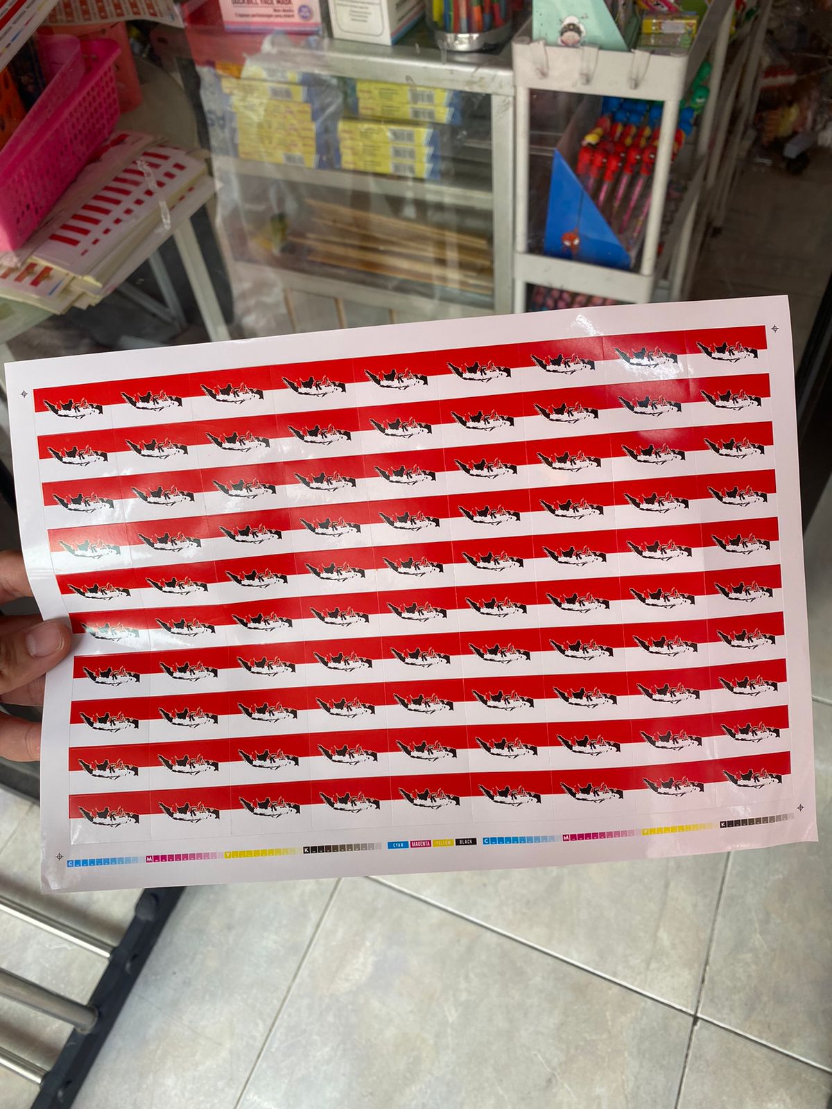 Isi 90 pcs sticker bendera Indonesia merah putih spesial DIRGAHAYU HUT RI