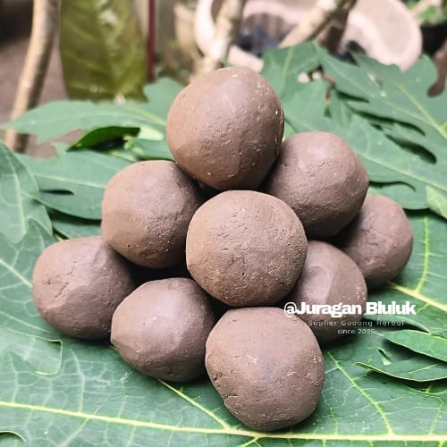 Paket 1KG Isi 25 Biji Ampo Tanah Liat Penghilang Rasa Pahit Daun Pepaya Pare lempung