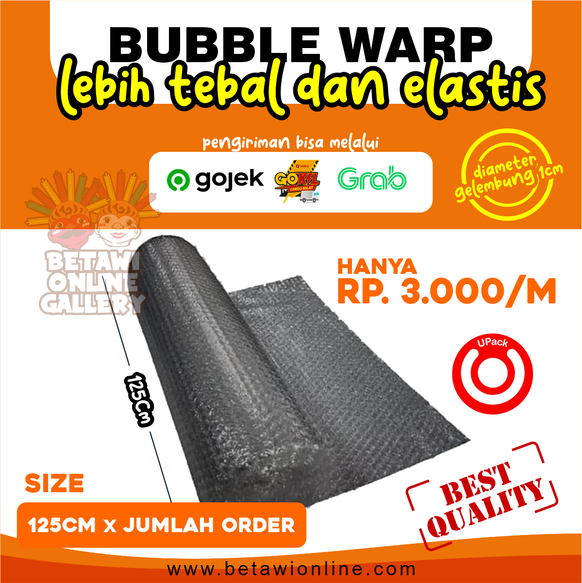 BUBBLE WRAP ROLL METERAN (HARGA PER 1 METER) / Bubble wrap / Plastik packing