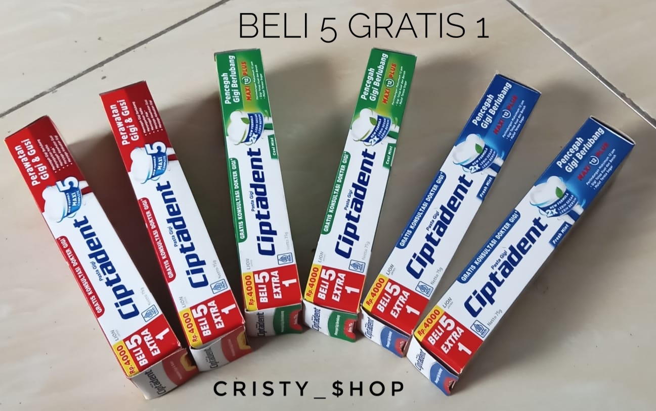 Ciptadent 75gr Paket Hemat isi 6&3pcs bisa Cod Termurah