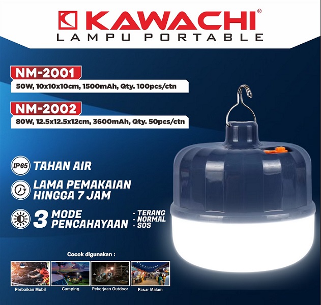 Lampu Portable/ Led Emergency Light Kawachi 50Watt & 80 Watt NM-2001 & NM-2002