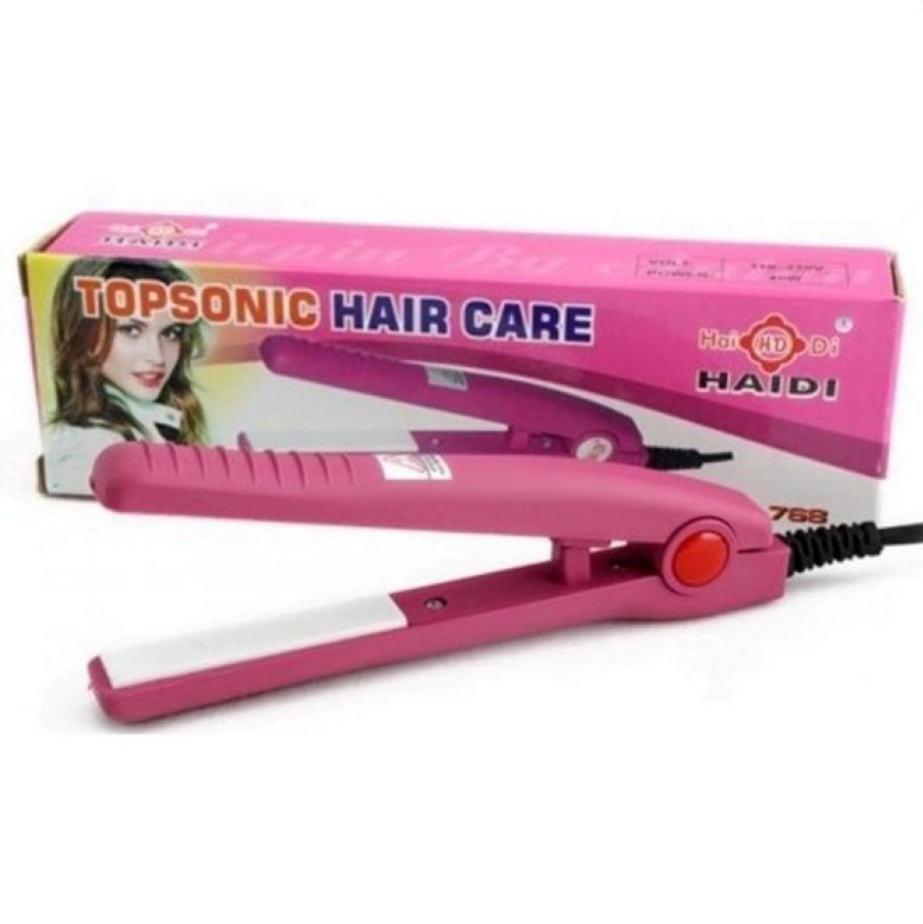 Haidi HD - 768 - Catokan Mini Pelurus Rambut - Pink