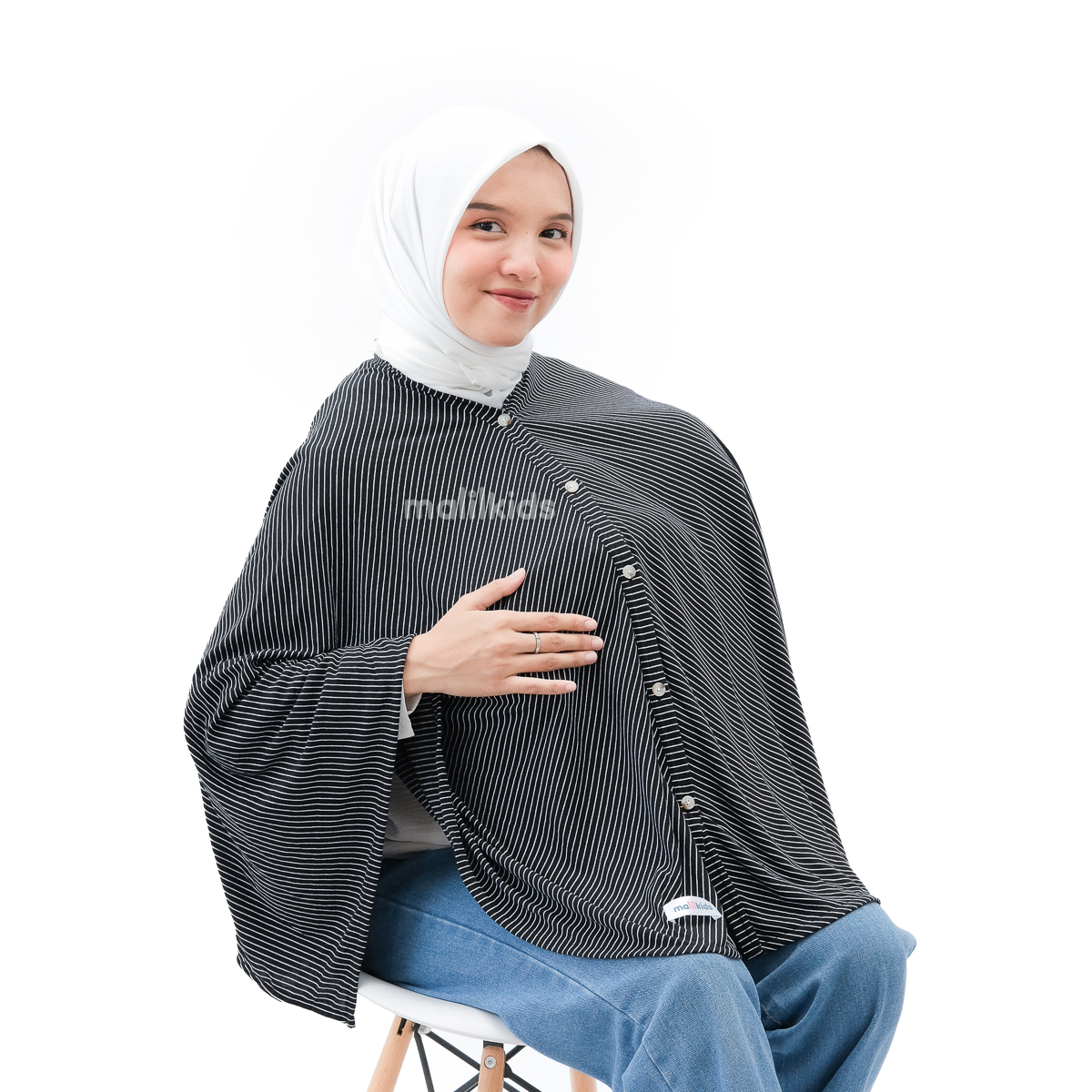 Malilkids Nursing Cover 2in1 Stripe Series - Apron Penutup Menyusui Series 1