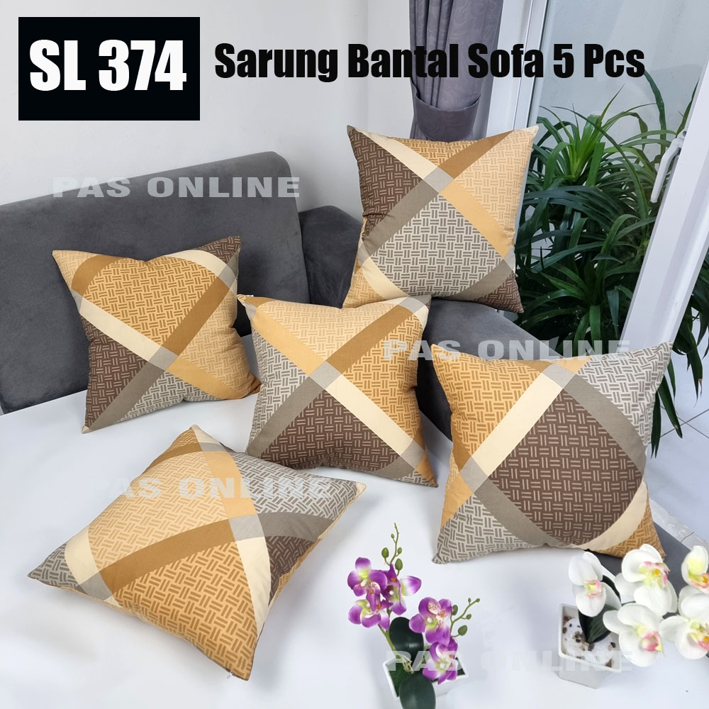 Pas Online - SET 5 Pcs Sarung Bantal Sofa 45 x 45 cm - SL45