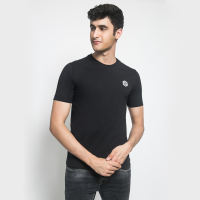 Johnwin - Kaos Casual - T-shirt Graphis - Motif Sablon - Hitam - Slim Fit - ATS.622.M455.33.C-S/S