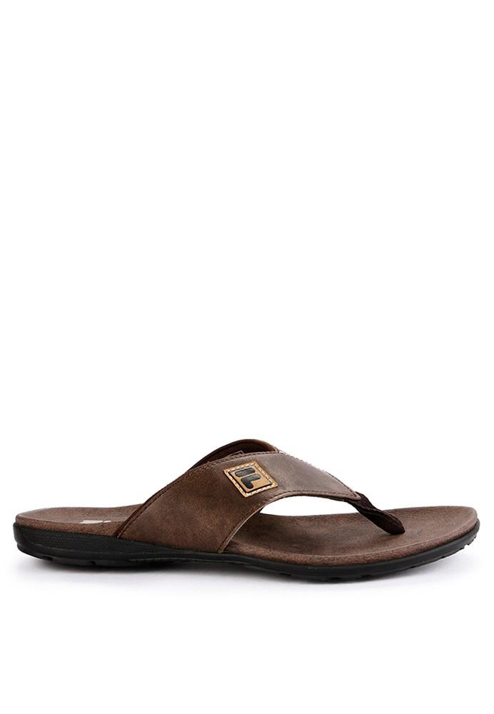 Fila Sandal Kulit Pria - Cokelat