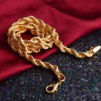 Robagin KB36 kalung TAMBANG titanium pria wanita asli ori murah gold hitam anti karat cowok cewek keren  punk hip hop