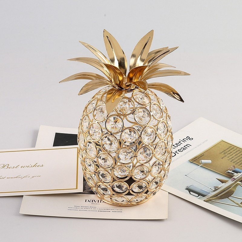 Crystal Nanas Pear Apple Pajangan Mewah Swarlovsky Pir/Nanas/Apel Ornamen Kristal Buah/Dekorasi Ruang Tamu Kristal