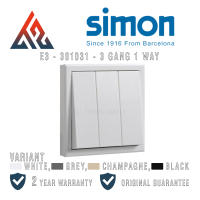 Simon E3 Saklar Lampu Triple 3 Gang 1 Way - 301031