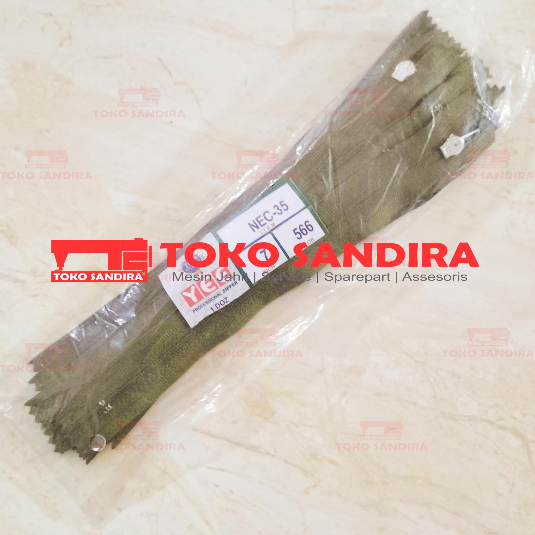 12 PCS Resleting YEE/resleting katun/resleting celana/resleting 7in /17CM/sleting celana yee murah/toko alat jahit/kebutuhan menjahit/toko perlengkapan menjahit/alat jahit lengkap
