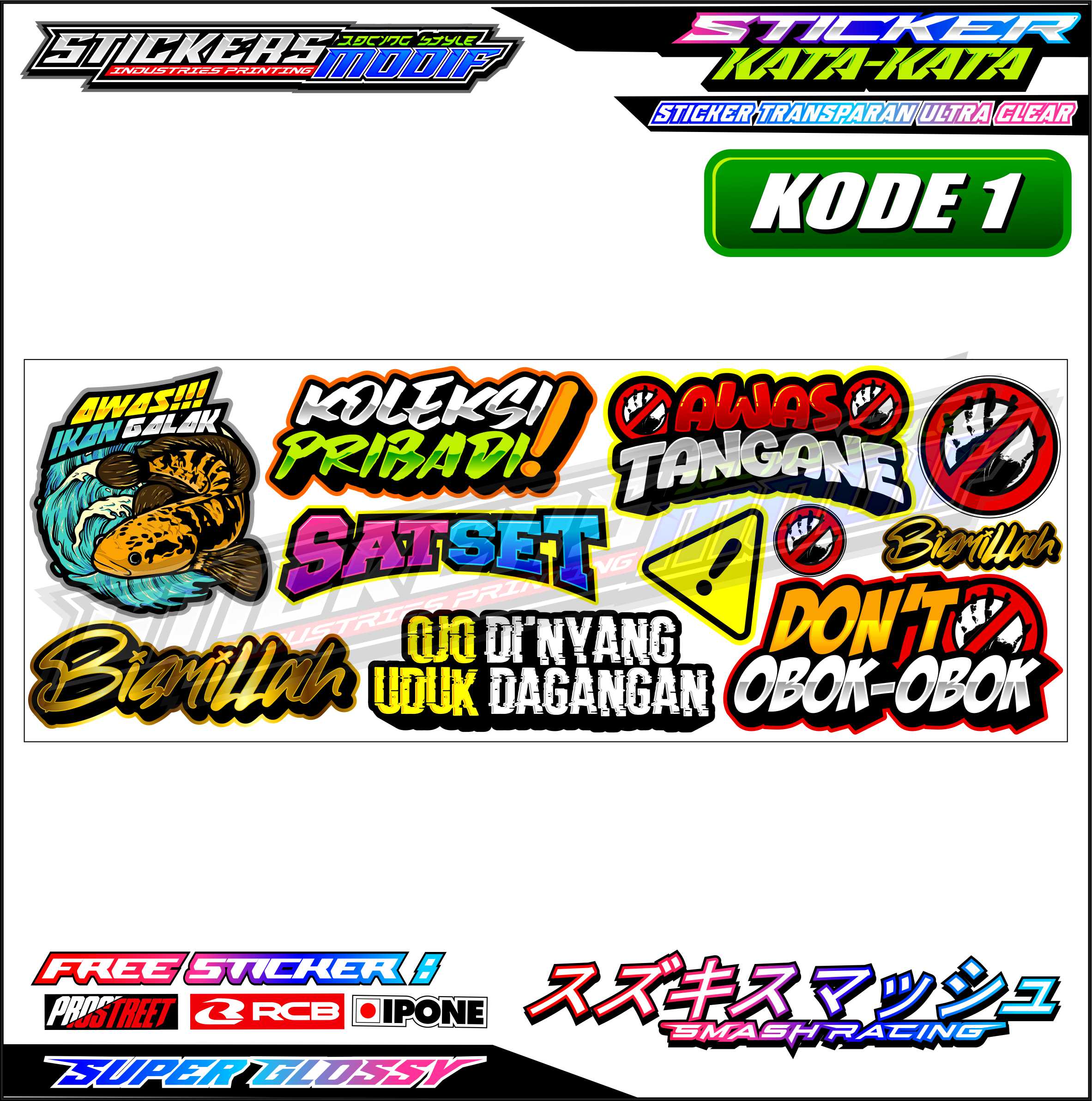STICKER PACK KATA-KATA RACING / STICKER PACK KATA KATA VIRAL / STICKER KATA KATA TERBARU / STICKER HELM / STICKER TUMBLER