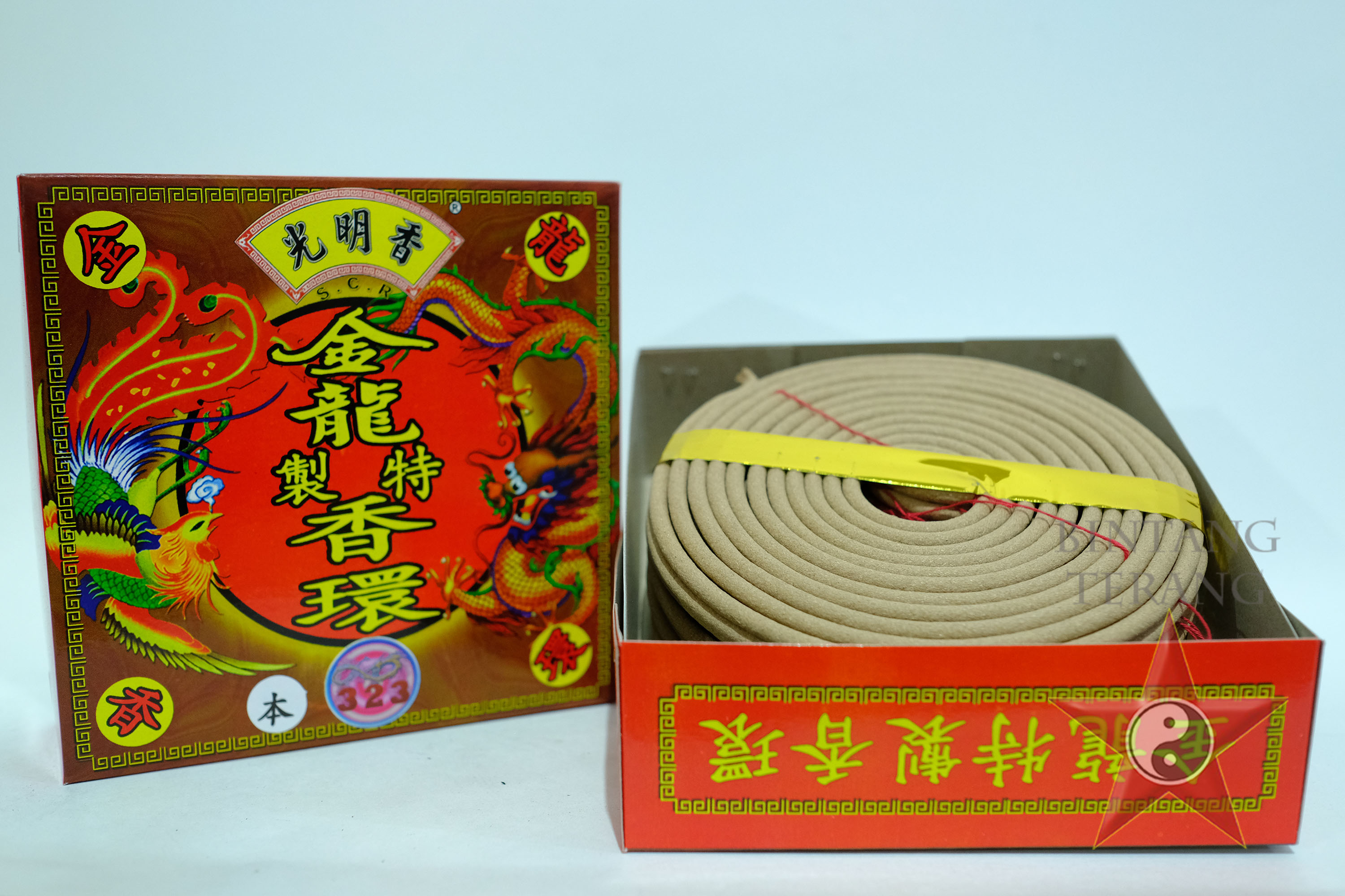 Dupa Hio Lingkar Cinglong 323 Naga Burung Hong 24 Jam Aroma Cendana Cing Long