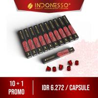 INDONESSO 10+1 Bali Kintamani Coffee Capsules Compatible with Nespresso Machines / Kapsul Kopi