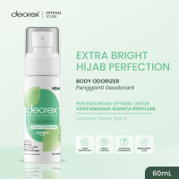 Deorex Body Odorizer Extra Bright Hijab Perfection Jasmine Scent Spray 60ml Pengganti Deodorant Antiperspirant Solusi Bau Badan dan Keringat Berlebih