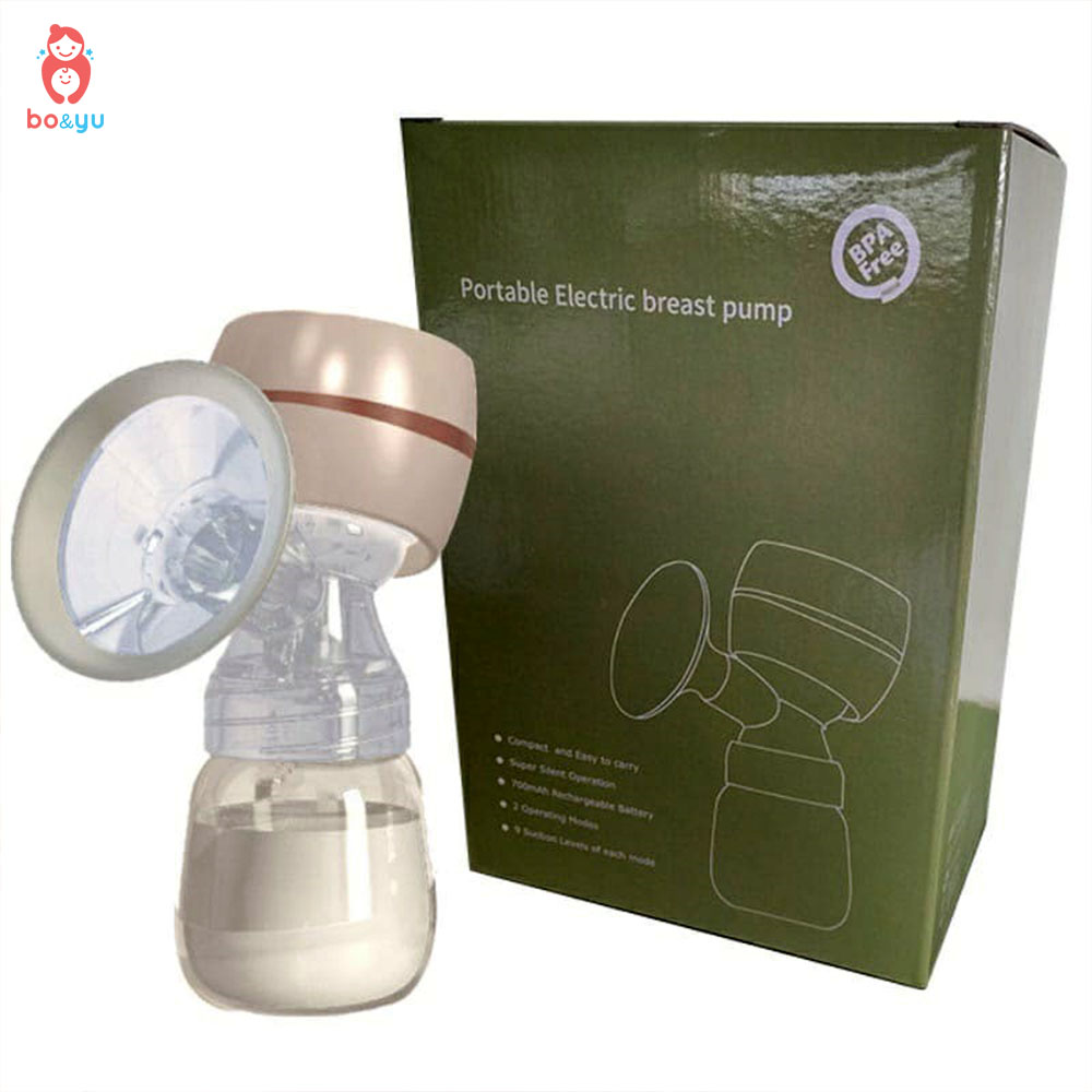 Pompa ASI Elektrik Portable Tanpa Rasa Sakit Painless Rechargeable Single Electric Breast Pump BPA Free