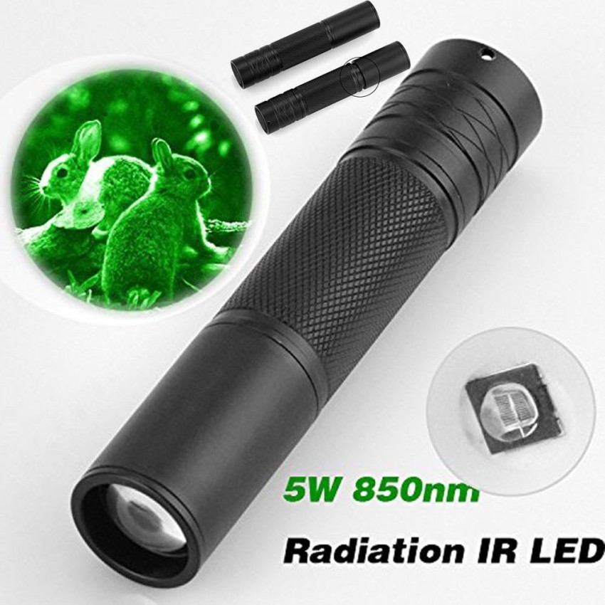 5 W 850nm LED Inframerah IR Senter Obor Zoomable untuk Night Vision Scope -Intl