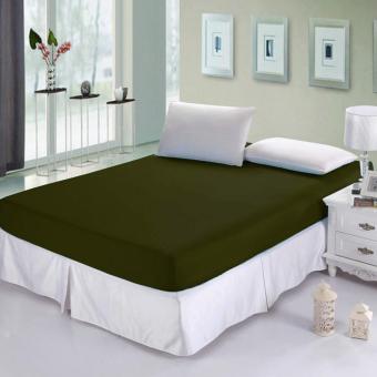 Alona Ellenov Sarung Kasur Waterproof (Anti Air) Warna Hijau Army Uk 180x200x15cm Hijau Army