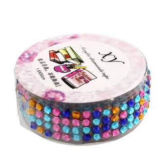 Seperti Manik Akrilik Tongkat Buku Tempel Stiker Washi TAPE (Warna-warni)