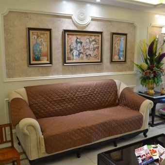 Mebel Pelindung 3 Kursi Slipcover Sofa Penutup Sofa Sarung Rumah Dekorasi Seksi-Internasional