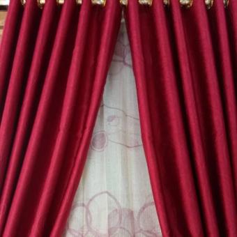 Hordeng Gorden Import Embos Merah Bahan Tebal Dan Mewah