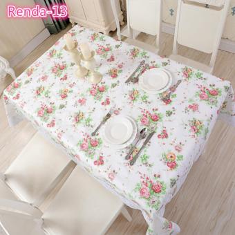 HW Taplak Meja Renda Anti Air Peva Motif Bunga