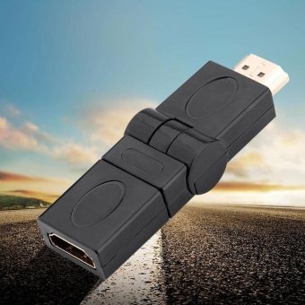 Harga 360 Degree Rotation Swivel HDMI Male to Female Adjustable Adapter Converter - intl