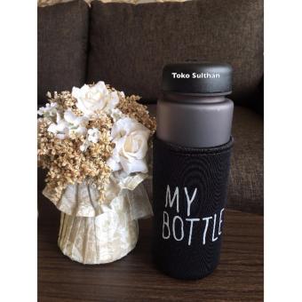 My Bottle NEW DOFF Botol Warna Warni 500ml - HITAM plus POUCH