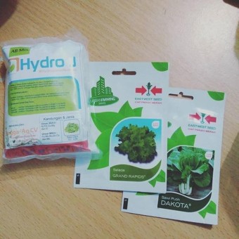 Paket 1 Nutrisi Hidroponik Dan 2 Benih ( Salada & Sawi ) + Panduan