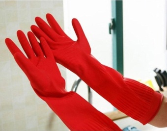 Karet Lateks Hidangan Cuci Cleaning Lama Sarung Tangan Rumah Tangga Dapur Glove-Intl