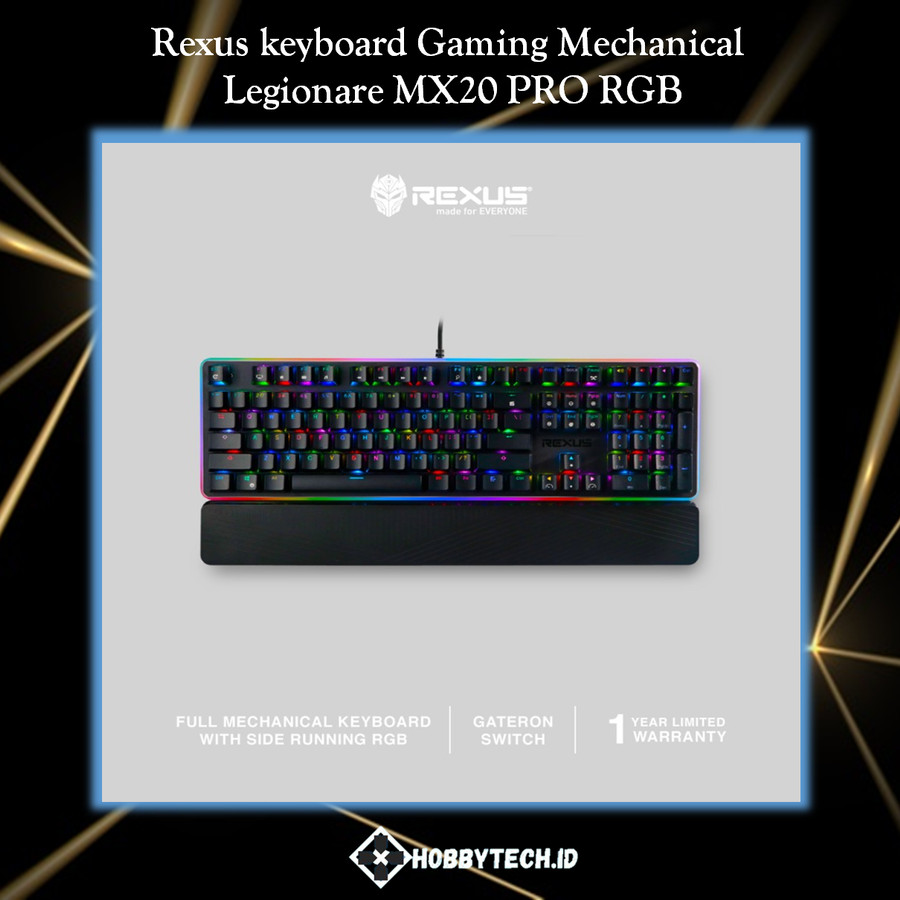 Rexus Keyboard Gaming Mechanical Legionare MX20 PRO RGB