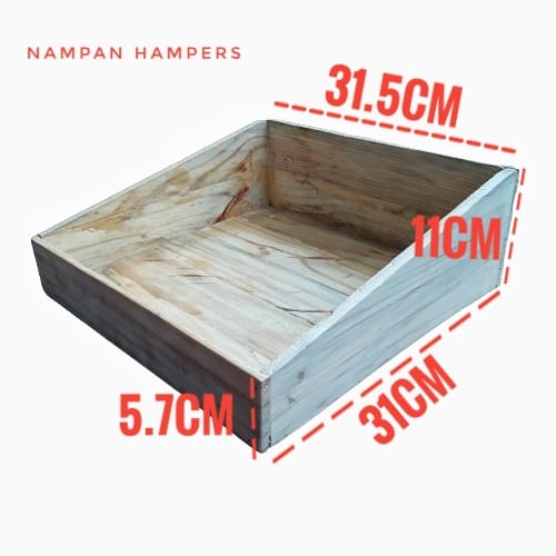 Roekre Nampan Hampers  31x31.5cm Kayu Jati