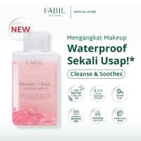 Fabil Moringa+Rose Cleansing Water 100 - Pembersih Muka Dengan Sekali Usap Mengangkat Make Up dan Kotoran Bebas Alkohol Mengandung Essence Mawar Wangi Merelaksasi Sekaligus Membersihkan Wajah Mata Dan Bibir