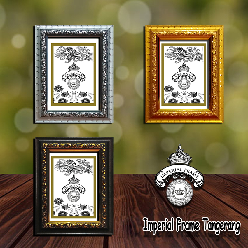 Bingkai Figura Frame Foto 3R (9X10 CM) Gold/ Silver / Coklat