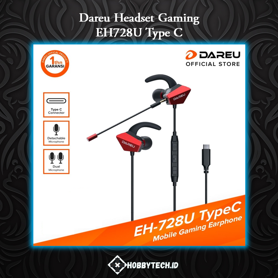 DAREU EH-728 Type C | Gaming Earphone Stereo Bass