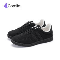 COROLLA Sam-ba Sepatu Sneakers Wanita Sepatu Kerja Wanita Fashion bahan berkualitas tinggi warna hitam Cream-Request penulisan