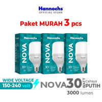 Hannochs Lampu Bohlam LED NOVA 30W Cahaya Putih Paket isi 3pcs