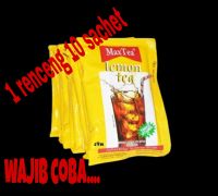 READY STOK..!! MaxTea Lemon Tea kemasan 1 renceng isi 10 sachet A25 gram - Minuman Bervitamin